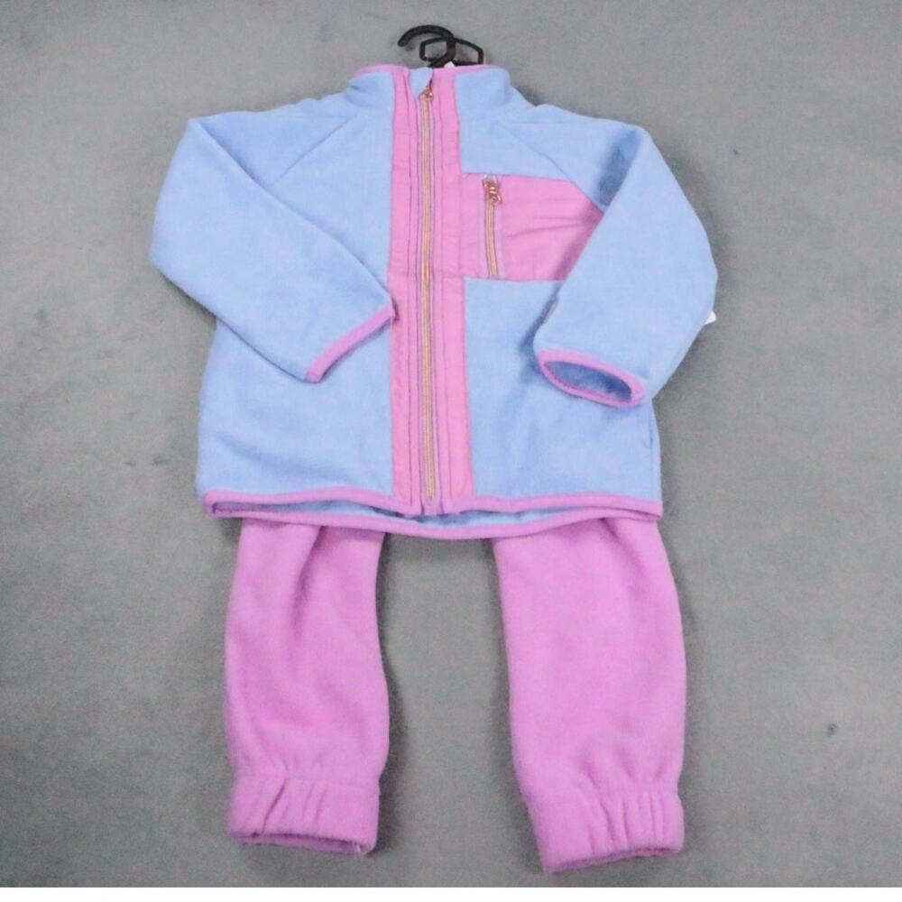Body Glove Kids Fleece Set 2PC Jacket Pants Pink Blue Girls Size 4T NWT